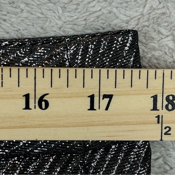 NWT H&M Conscious Silver Metallic Mini Skirt Size 14 - Picture 13 of 14